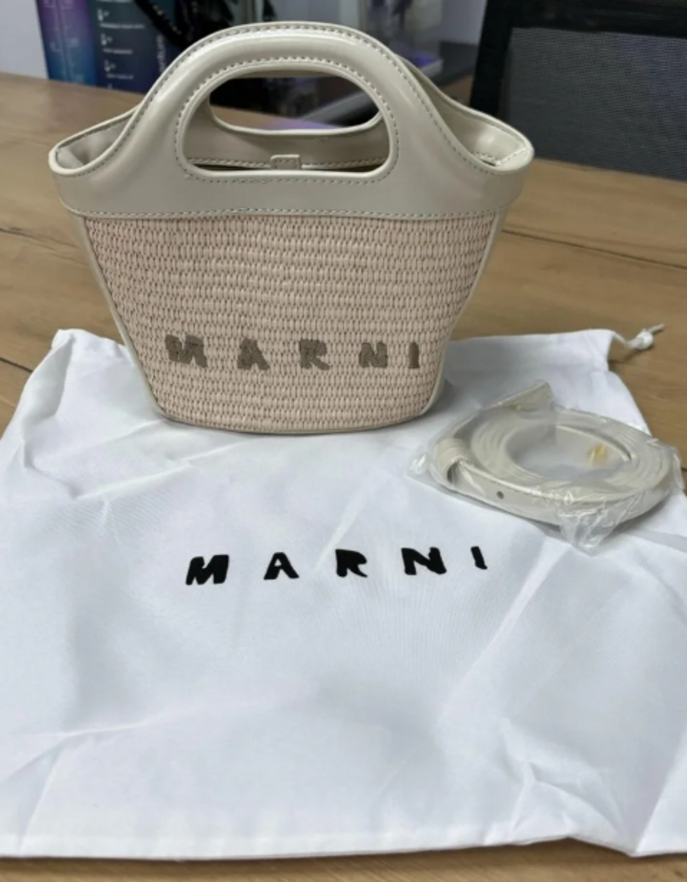 Marni Beige Straw Bag - Picture 2 of 5